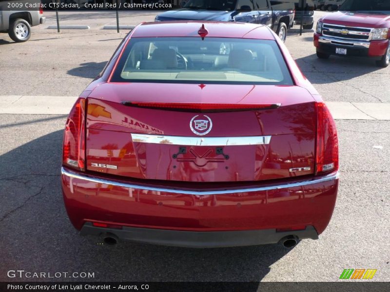 Crystal Red / Cashmere/Cocoa 2009 Cadillac CTS Sedan