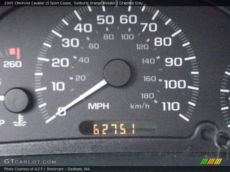 Sunburst Orange Metallic / Graphite Gray 2005 Chevrolet Cavalier LS Sport Coupe