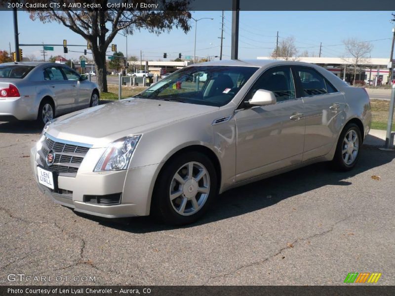Gold Mist / Ebony 2009 Cadillac CTS 4 AWD Sedan