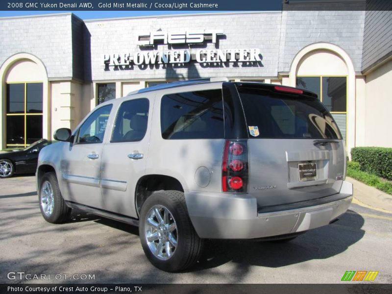 Gold Mist Metallic / Cocoa/Light Cashmere 2008 GMC Yukon Denali AWD