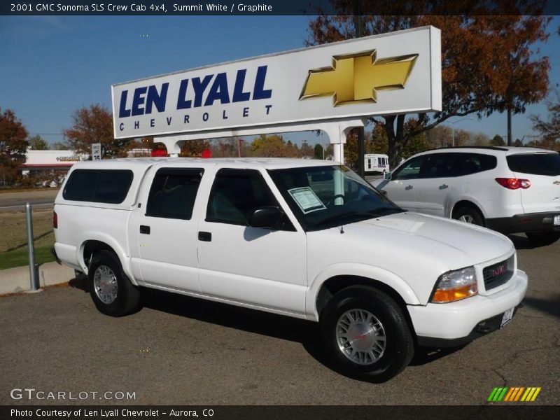 Summit White / Graphite 2001 GMC Sonoma SLS Crew Cab 4x4