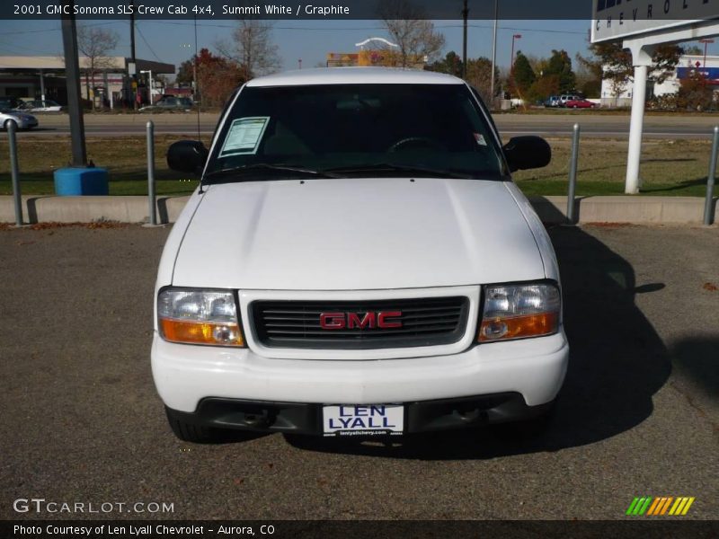 Summit White / Graphite 2001 GMC Sonoma SLS Crew Cab 4x4
