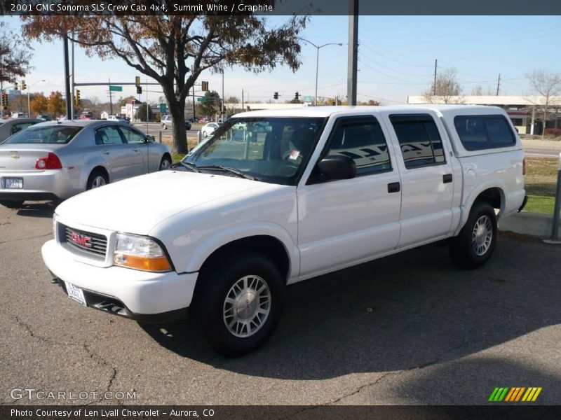Summit White / Graphite 2001 GMC Sonoma SLS Crew Cab 4x4