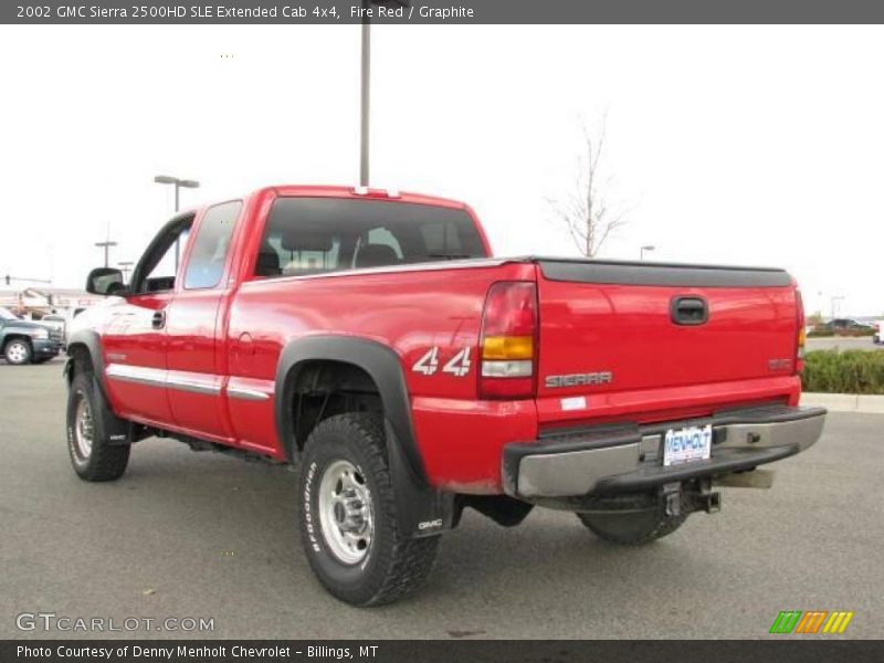 Fire Red / Graphite 2002 GMC Sierra 2500HD SLE Extended Cab 4x4