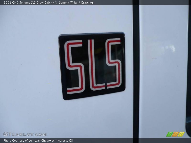 Summit White / Graphite 2001 GMC Sonoma SLS Crew Cab 4x4