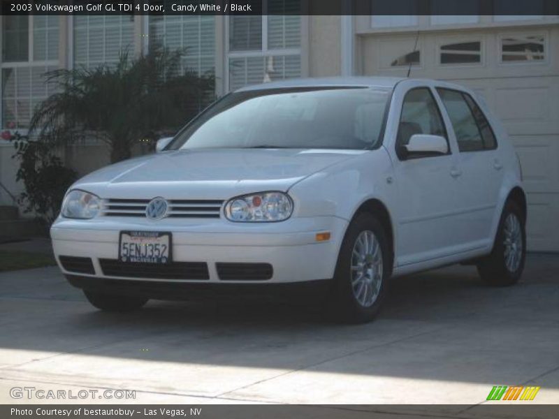 Candy White / Black 2003 Volkswagen Golf GL TDI 4 Door