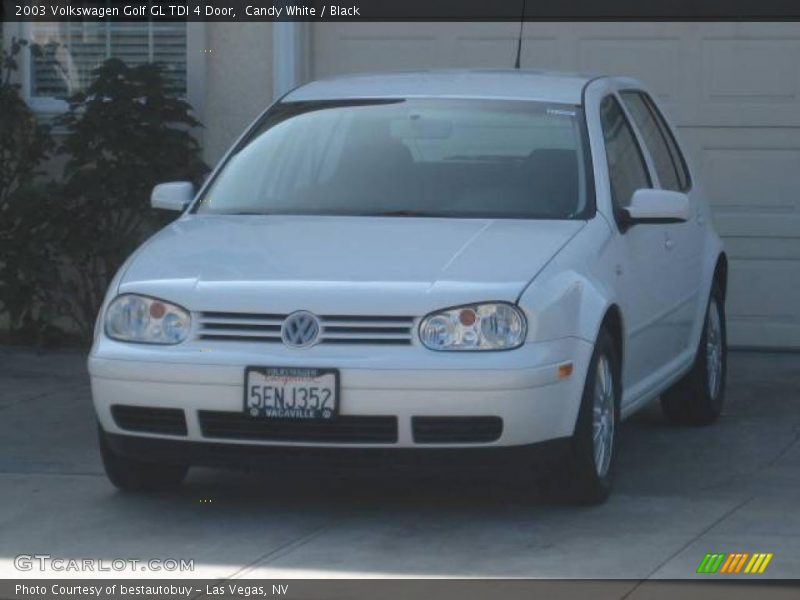 Candy White / Black 2003 Volkswagen Golf GL TDI 4 Door