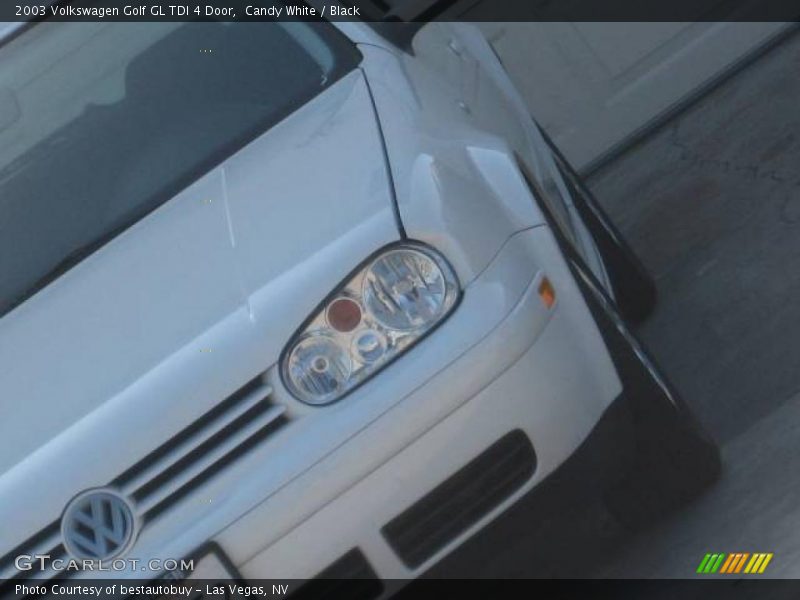 Candy White / Black 2003 Volkswagen Golf GL TDI 4 Door