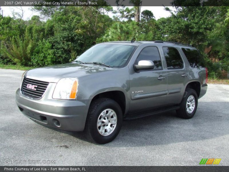 Steel Gray Metallic / Ebony Black 2007 GMC Yukon SLE