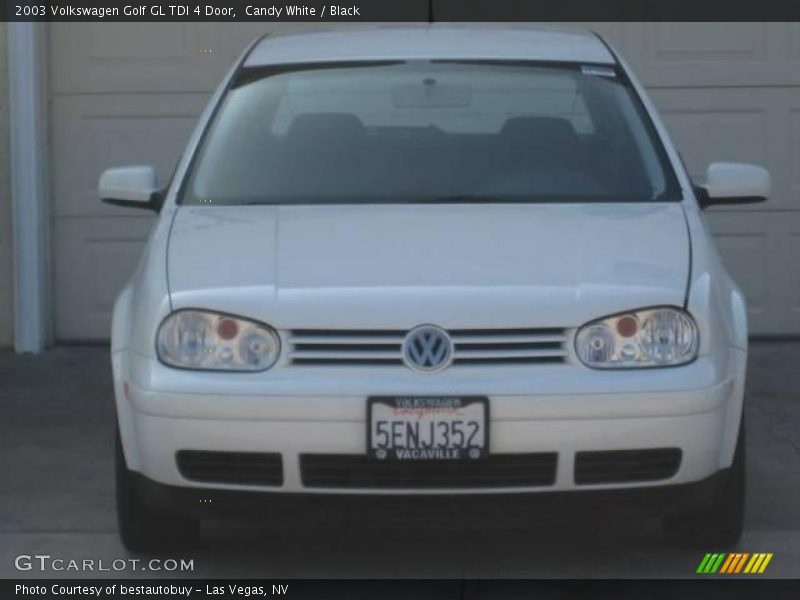 Candy White / Black 2003 Volkswagen Golf GL TDI 4 Door