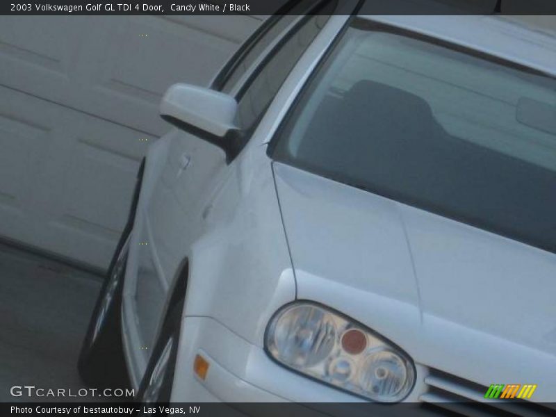 Candy White / Black 2003 Volkswagen Golf GL TDI 4 Door