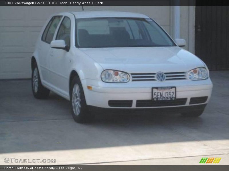 Candy White / Black 2003 Volkswagen Golf GL TDI 4 Door