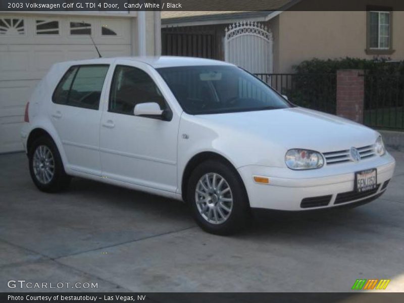 Candy White / Black 2003 Volkswagen Golf GL TDI 4 Door