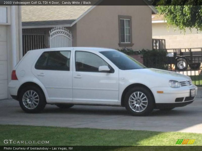 Candy White / Black 2003 Volkswagen Golf GL TDI 4 Door