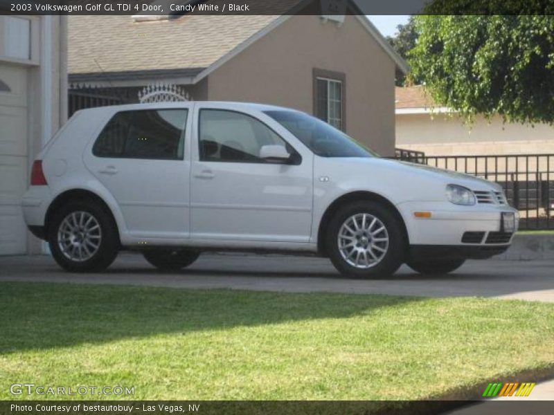 Candy White / Black 2003 Volkswagen Golf GL TDI 4 Door