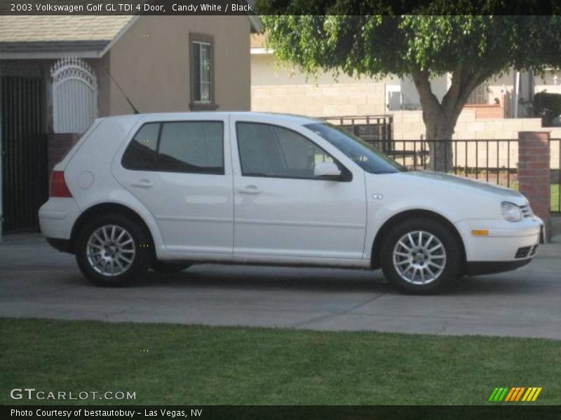 Candy White / Black 2003 Volkswagen Golf GL TDI 4 Door