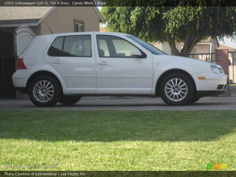 Candy White / Black 2003 Volkswagen Golf GL TDI 4 Door