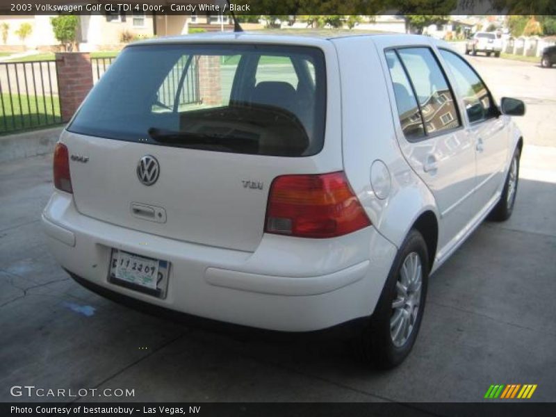 Candy White / Black 2003 Volkswagen Golf GL TDI 4 Door