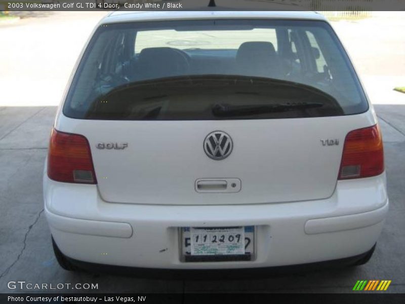 Candy White / Black 2003 Volkswagen Golf GL TDI 4 Door