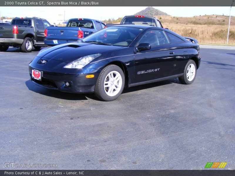 Spectra Blue Mica / Black/Blue 2000 Toyota Celica GT