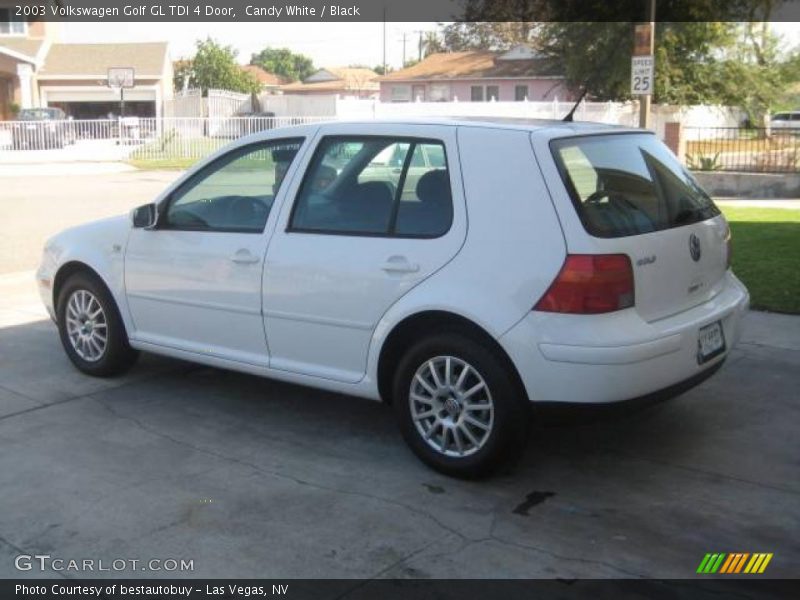 Candy White / Black 2003 Volkswagen Golf GL TDI 4 Door
