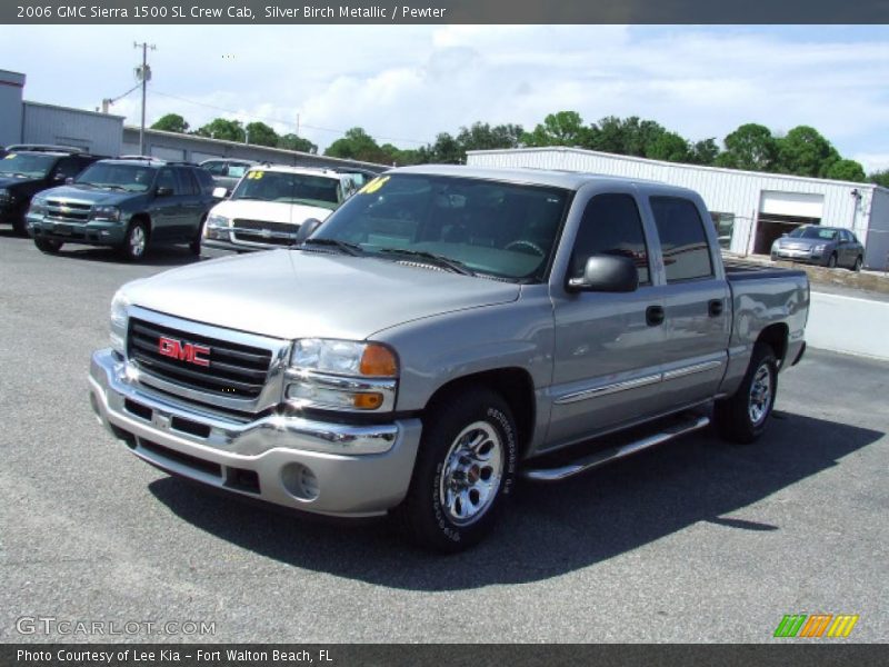 Silver Birch Metallic / Pewter 2006 GMC Sierra 1500 SL Crew Cab