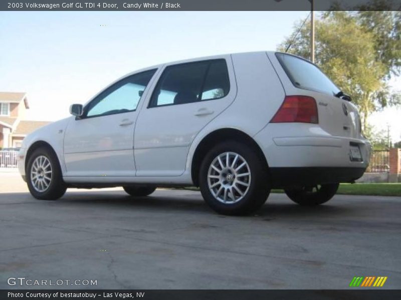 Candy White / Black 2003 Volkswagen Golf GL TDI 4 Door