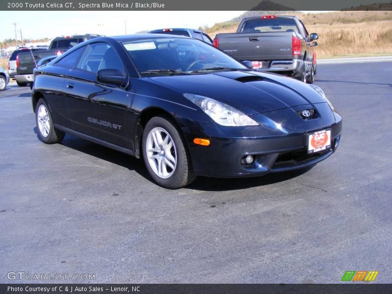 Spectra Blue Mica / Black/Blue 2000 Toyota Celica GT