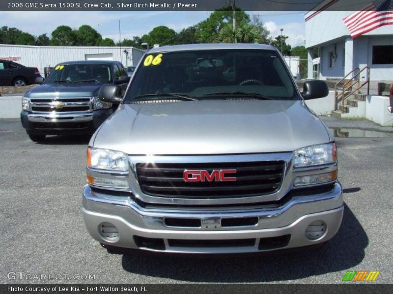 Silver Birch Metallic / Pewter 2006 GMC Sierra 1500 SL Crew Cab
