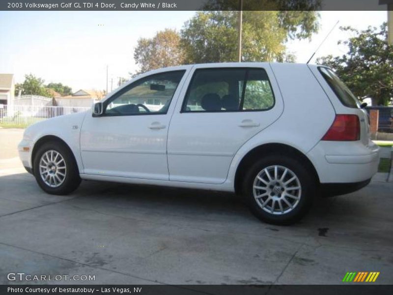 Candy White / Black 2003 Volkswagen Golf GL TDI 4 Door