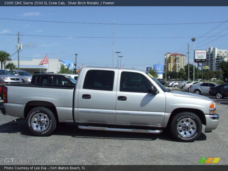 Silver Birch Metallic / Pewter 2006 GMC Sierra 1500 SL Crew Cab