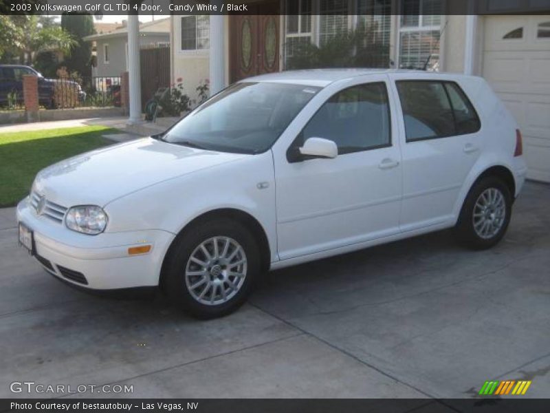 Candy White / Black 2003 Volkswagen Golf GL TDI 4 Door