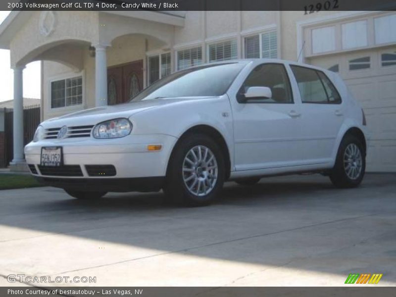 Candy White / Black 2003 Volkswagen Golf GL TDI 4 Door