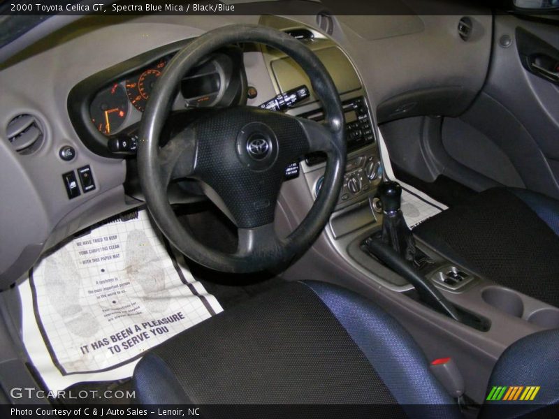Spectra Blue Mica / Black/Blue 2000 Toyota Celica GT