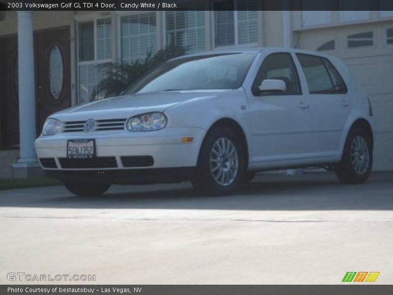 Candy White / Black 2003 Volkswagen Golf GL TDI 4 Door