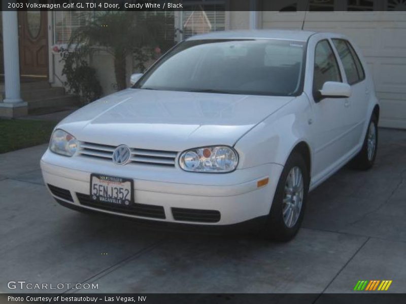 Candy White / Black 2003 Volkswagen Golf GL TDI 4 Door