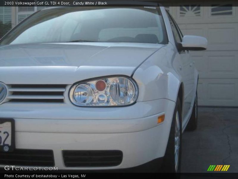 Candy White / Black 2003 Volkswagen Golf GL TDI 4 Door