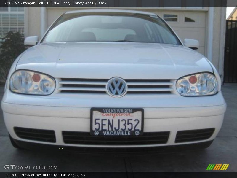 Candy White / Black 2003 Volkswagen Golf GL TDI 4 Door