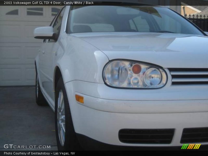 Candy White / Black 2003 Volkswagen Golf GL TDI 4 Door