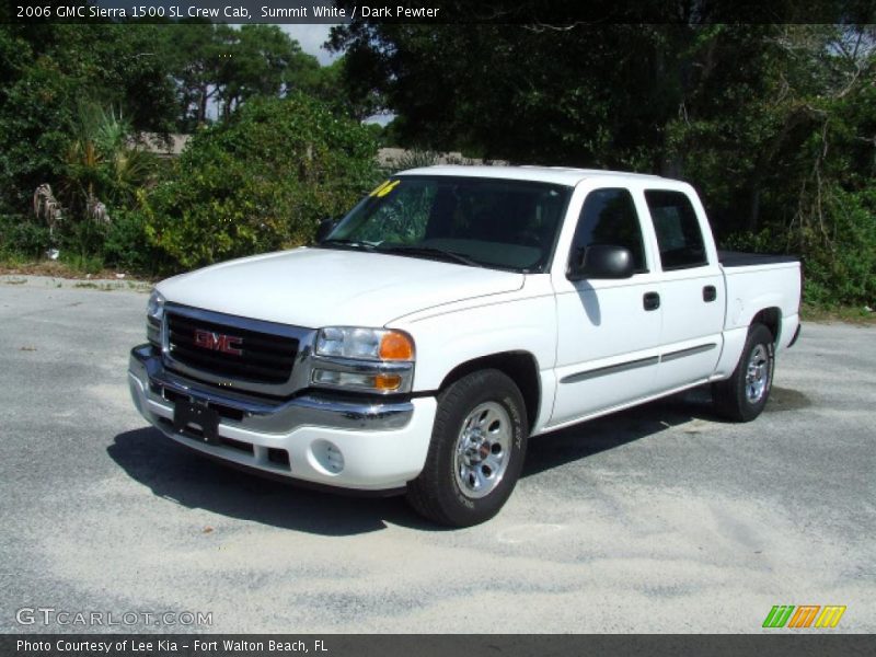 Summit White / Dark Pewter 2006 GMC Sierra 1500 SL Crew Cab