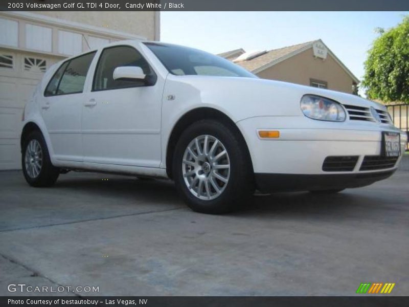 Candy White / Black 2003 Volkswagen Golf GL TDI 4 Door