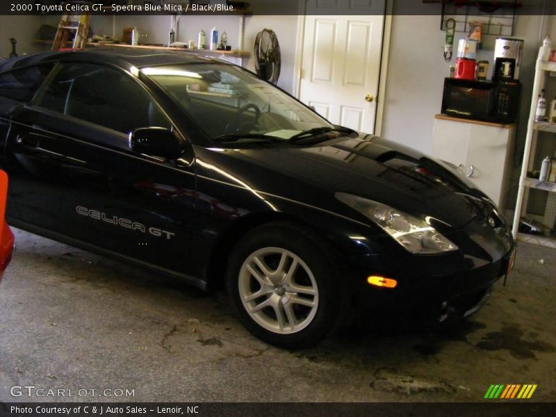 Spectra Blue Mica / Black/Blue 2000 Toyota Celica GT