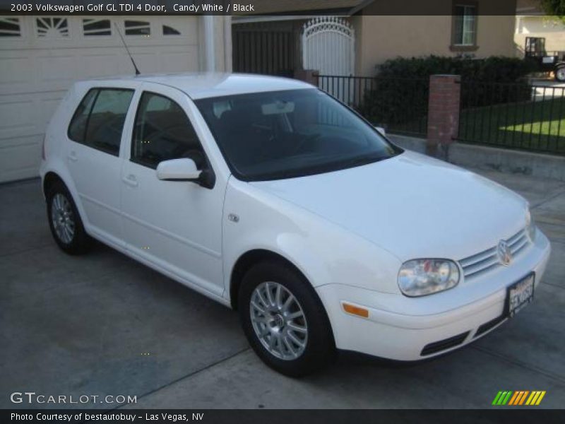 Candy White / Black 2003 Volkswagen Golf GL TDI 4 Door