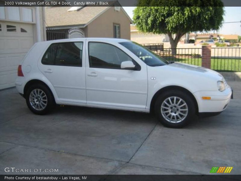 Candy White / Black 2003 Volkswagen Golf GL TDI 4 Door