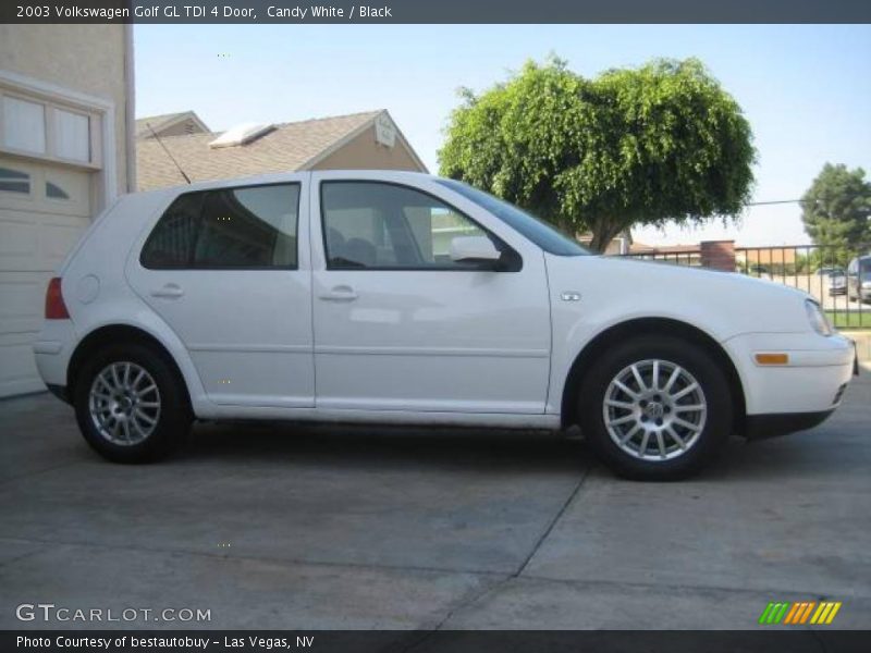 Candy White / Black 2003 Volkswagen Golf GL TDI 4 Door