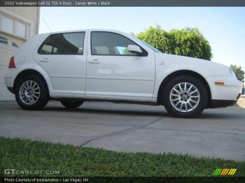 Candy White / Black 2003 Volkswagen Golf GL TDI 4 Door