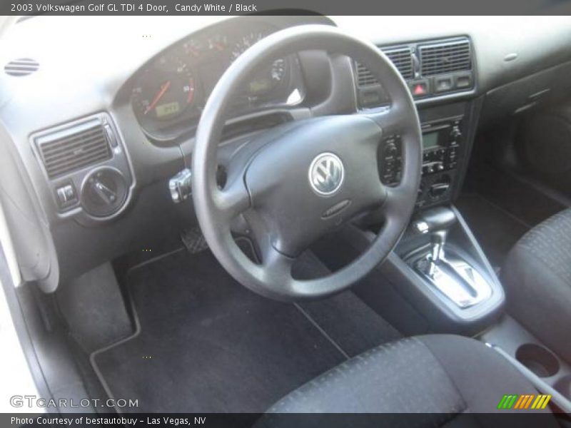Candy White / Black 2003 Volkswagen Golf GL TDI 4 Door