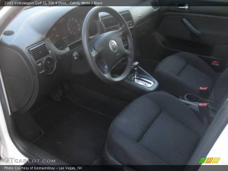 Candy White / Black 2003 Volkswagen Golf GL TDI 4 Door