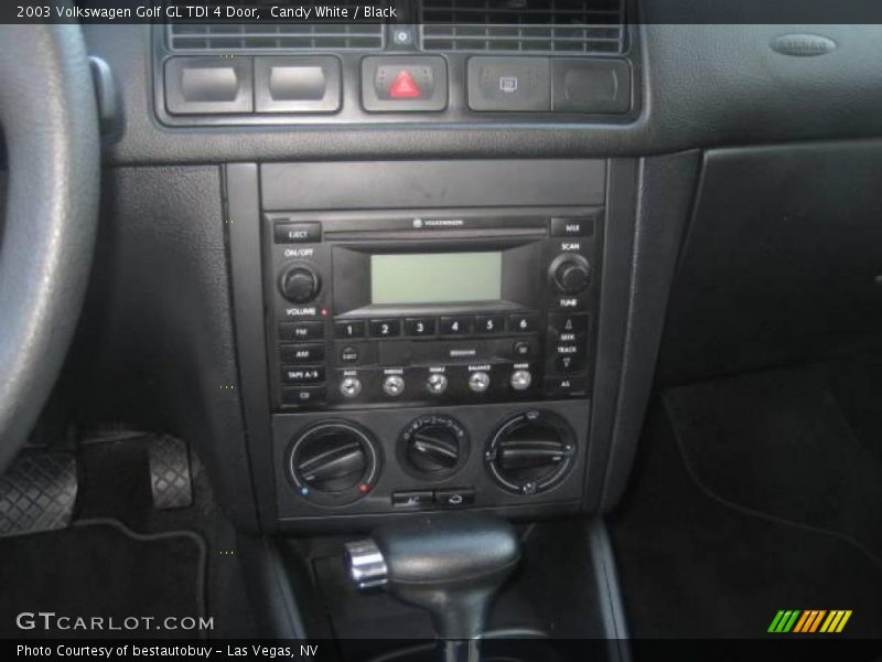 Candy White / Black 2003 Volkswagen Golf GL TDI 4 Door