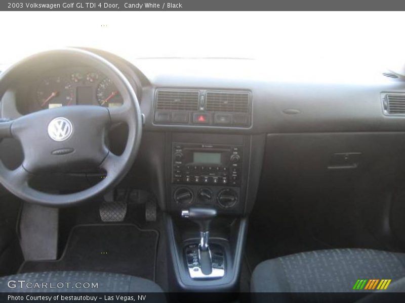 Candy White / Black 2003 Volkswagen Golf GL TDI 4 Door
